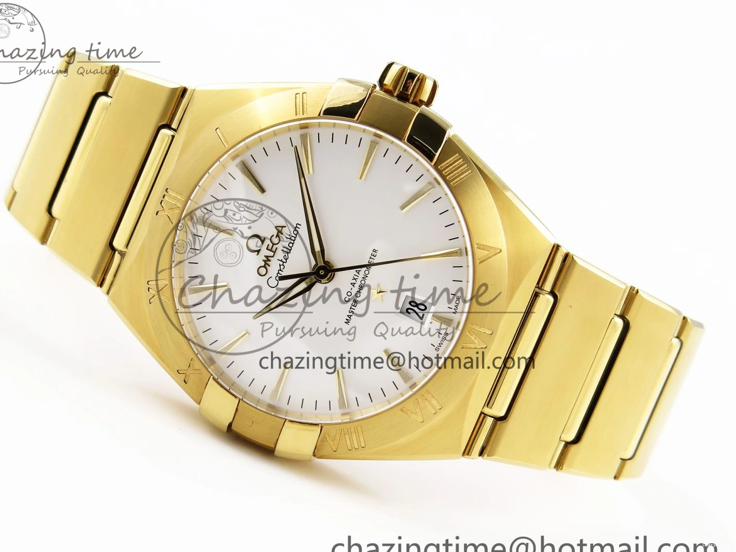 0514 Constellation 39mm YG ASWF 1:1 Best Edition White Dial on YG Bracelet A Casual 7780